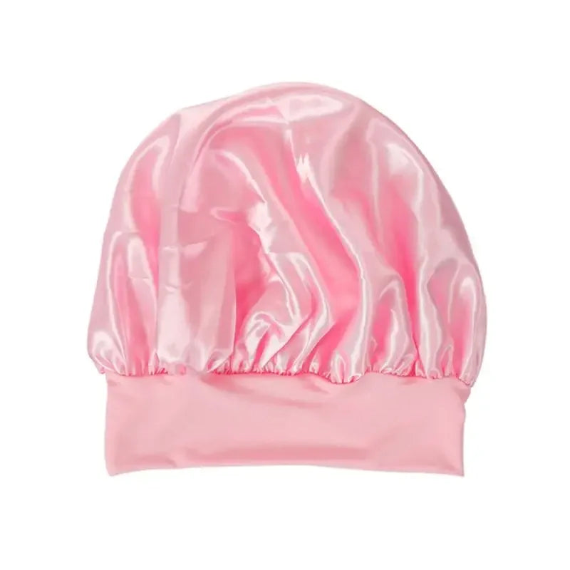 1PC Satin Sleeping Hat Night Sleep Hair Care Bonnet Nightcap Extra Satin Silky Shower Caps Sleep Cap with Premium Elastic Band