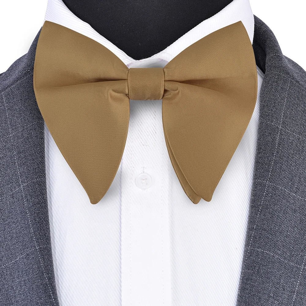 Classic Silk Solid Green Red Black Big Bow Tie for Man Fashion Bowknot Party Business Office Wedding Gift Accessories