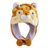 Soft Plush Animal Hat Moving Ears Hat Headgear Ears Airbag Cap Ear Protection Earmuff Funny Toys Neck Warmer Winter Warmer