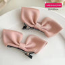 1Pair Cute Girls Hairgrips Hairpins Hair Clips Solid Color Ribbon Bow-knot Handmade Bows Barrettes Hair Accessories