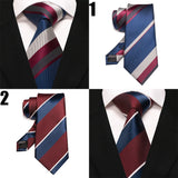 EASTEPIC Men's Gifts of Striped Ties Red Neckties for Gentlemen in Fine Apparel Fashionable Accessories for Social Occasions