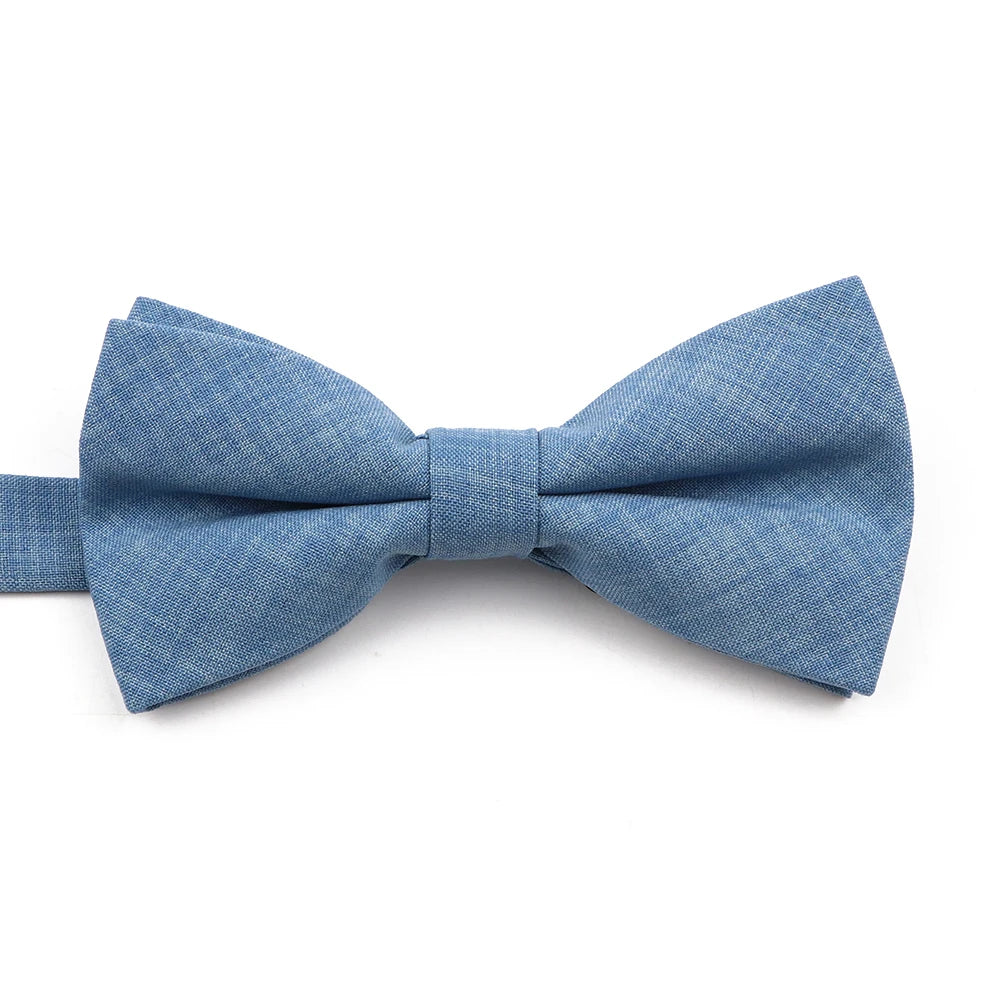 High Quality Mens Solid Color Bowtie Set For Men Children Wedding Party Dinner Accessory Pink Orange Father-son Bow Tie Gift