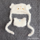 Mini Doll Clothes Winter Clothes Set One-piece Sweater Hat Scarf Clothing Gift Labubu Outfit Accessories For 17cm Labubu V1 V2