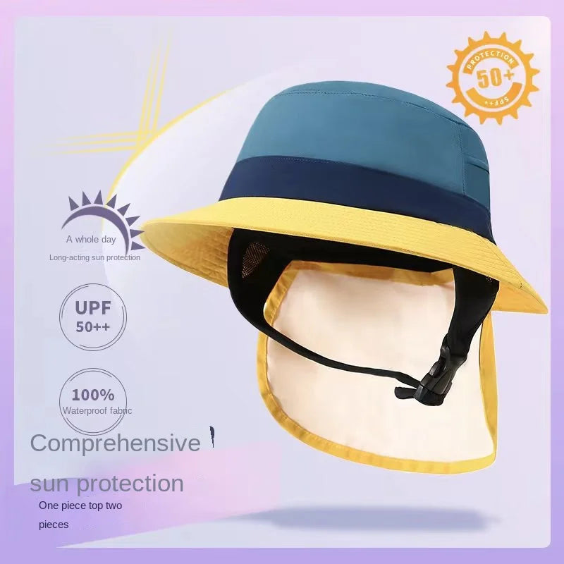 UPF50++ Surf Cap Men Women Summer Sun Hats Outdoor splash-proof Fisherman Hat Seaside Explosion Models Beach Sun Hat