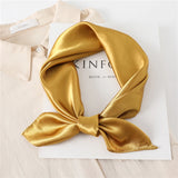 Solid Summer Scarf Fashion Lady  Scarves Silk Square Hair Shawl Wraps Neck Foulard Women Kerchief Bandana Head Hijab New