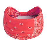 Wide Printed Bandanas Hairbands Boho Knot Turbans Yoga Elastic Head Wrap Women Headband Headwear Fashion Hair Band Accessories