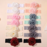 1Pc Baby Nylon Headscarf Astique Suitable Newborn Girl Flower Handmade Headband Elastic Hairband Turban Toddler Hair Accessories