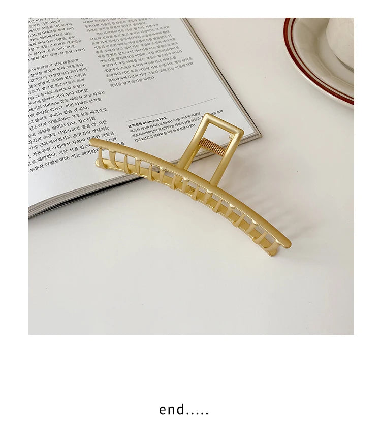 GoldHollow Geometric Hair Clips Metal Hair Claw Cross Hairclip Headband Hairpin Sliver Hair Crab Women Fashion Hair