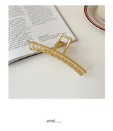 GoldHollow Geometric Hair Clips Metal Hair Claw Cross Hairclip Headband Hairpin Sliver Hair Crab Women Fashion Hair