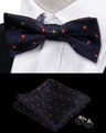 3pcs Bow Tie For MenBowtie Handkerchief Cufflinks Set For Shirts Fit Business Wedding Butterfly Paisley Pocket Square Bowtie Man