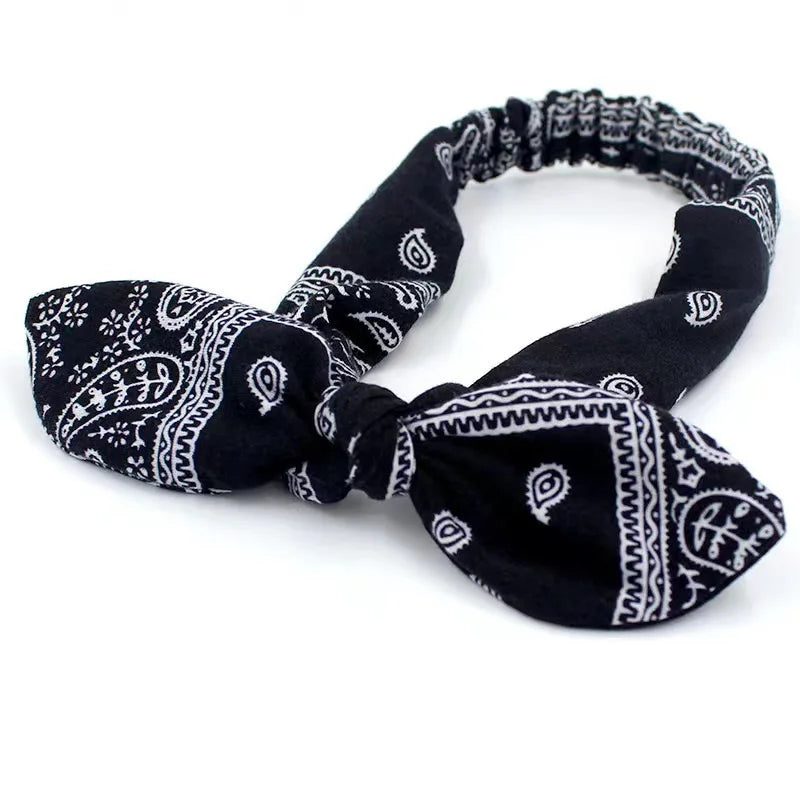 New Women Suede Soft Solid Print Headbands Vintage Boho Cross Knot Elastic Hairbands Bandanas Girls Hair Bands Hair Accessories