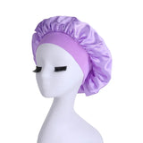 Women's Satin Solid Wide-brimmed Sleeping Hat Night Sleep Cap Hair Care Bonnet Nightcap For Women Men Unisex Cap bonnet de nuit
