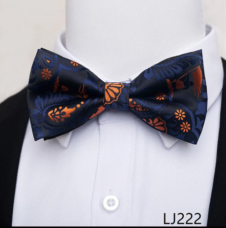 Fashion Brand Brand Silk Bow Tie Dark Blue Man Dot Wedding Accessories lover's day Fit Formal Party