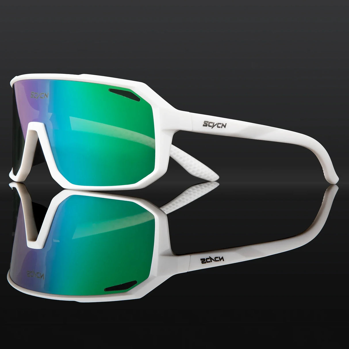 SCVCN New Riding Cycling Sunglasses Outdoor Sports Running Goggles Men's Mtb Bicycle Glasses Women Cycling Eyewear 1 Lens