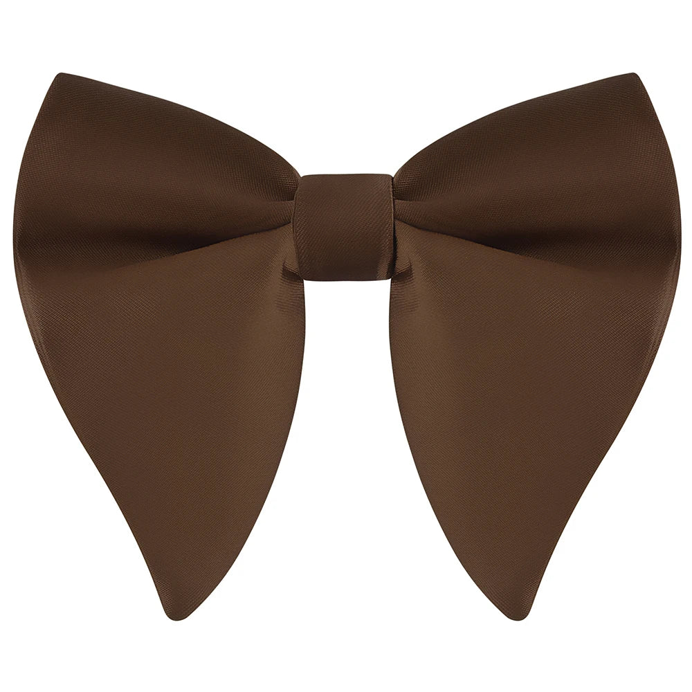 GUSLESON Fashion Pink Champagne Blue Solid Bow Tie For Men Classic Big Bowtie For Party Wedding Bowknot Adult Mens Tie