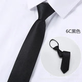 Mens Ties Casual Zipper Neck Ties Professional Formal Shirt Convenient Lazy Zip Tie Striped Business Arrow Ties