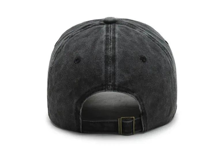 Hat Men's Washed Coated Baseball Cap Color Tile Korean Version Simple Dome Cap Solid Color Sports Sun Hat