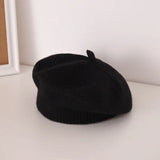 Fashion Baby Knitted Beret Hat Solid Color Children's Warm Hats Autumn Winter Painter Cap For Girls Kids Bonnet Accessories