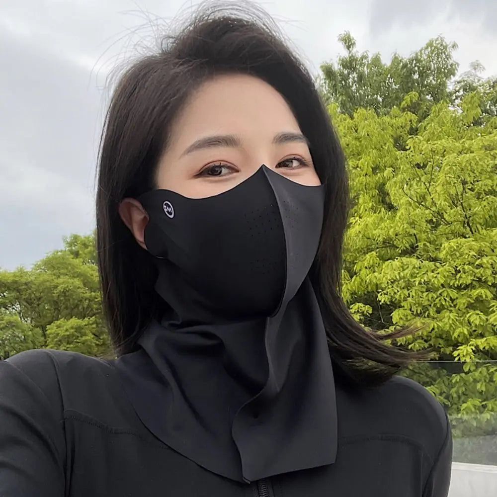 Ice Silk Sun Protection Mask Cool 3D Breathable Sunshade Face Mask Dustproof Neck Protection Anti-UV Neck Scarf Cycling