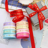 5Yards Mother's Day Thread Ribbons Cake Gifts Box Packaging Wedding Bouquet Birthday Christmas Bowknot Scene Party Decoration