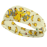 Pokemon Headbands Pikachu Stretch Wide edge Headbands Anime Childrens Sports Headbands Outdoor Running Anti Sweating Headbands