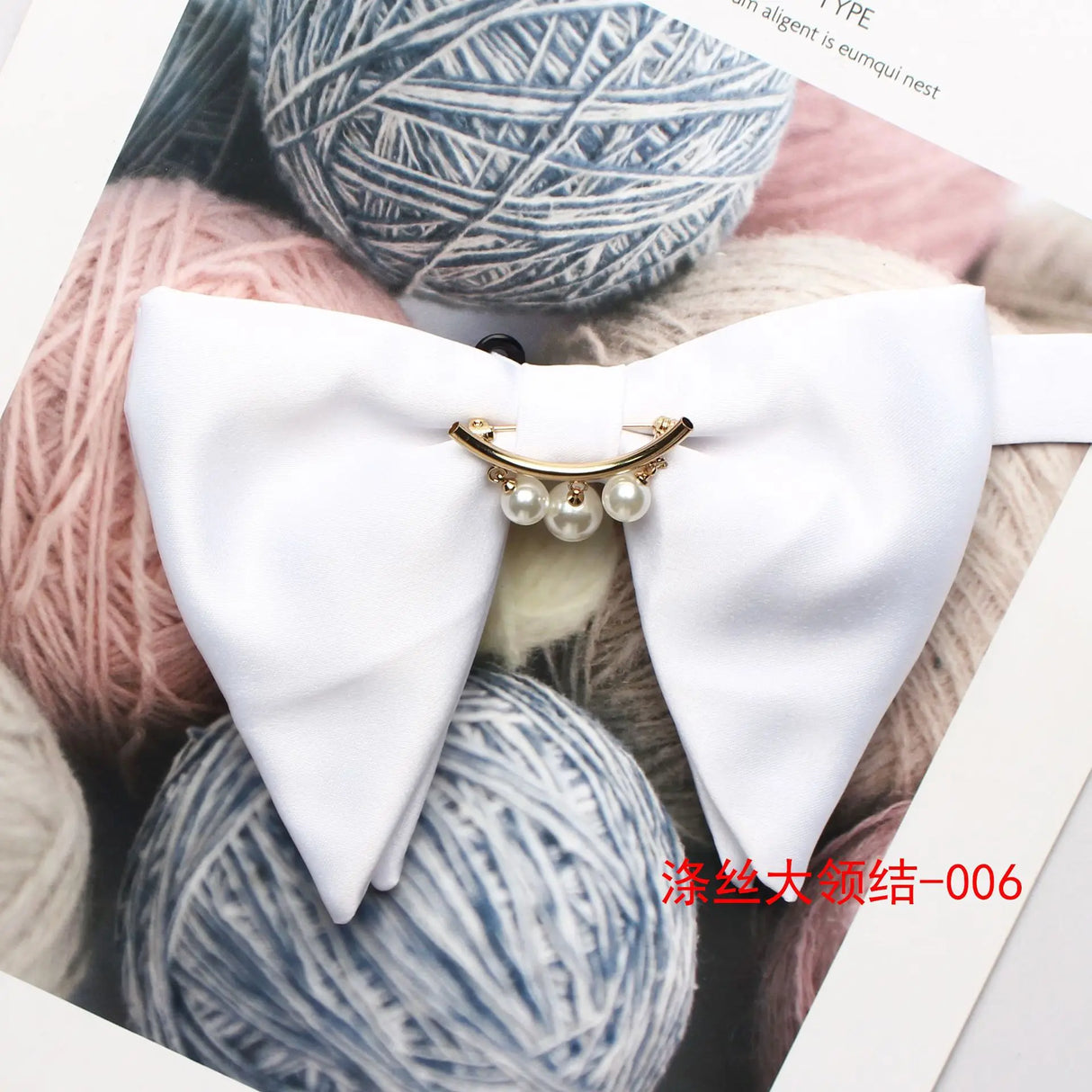 New Mans Black Bow Luxurious Polyester Horn Bow Tie With Pearl Chain Brooch For Bussiness Wedding Party Tuxedo Accessories Ties