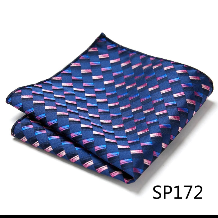 Pocket Square Handkerchief Nice Handmade Woven 100% Silk Hanky Pocket Square Printed  hombre Pink Office Clothing accessories