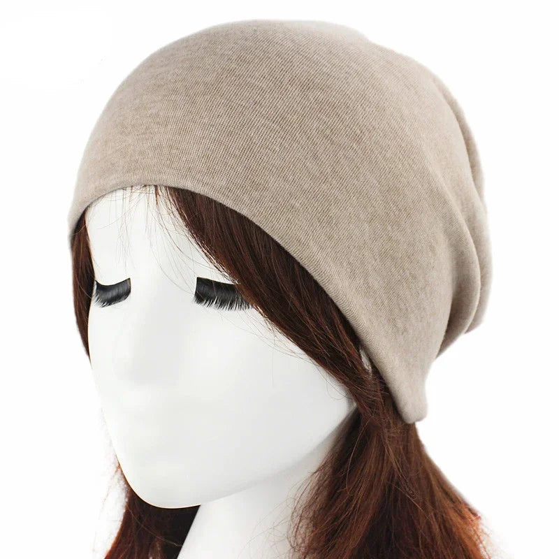 Women Men Sleeping Hat Baggy Beanie Satin Lined Night Unisex Sleep Cap Hair Care Bonnet Hair Loss Nightcap Pullover Hat Headwear