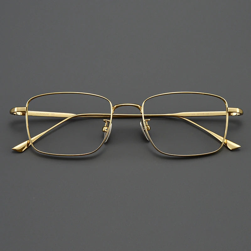 Xbora Men's Ultra-Light Pure Titanium Glasses Frame Business Square Flexible Optical Women's Prescription Eyelasses 1908