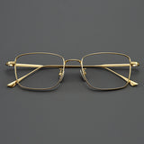 Xbora Men's Ultra-Light Pure Titanium Glasses Frame Business Square Flexible Optical Women's Prescription Eyelasses 1908