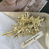 Creativity Unique Colorful Alien Metal Conch Hair Claws for Women Girl Y2K Hollow Headwear Shell Crab Hair Clip Hair Accessories