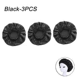 New Women's Satin Solid Wide-brimmed Sleeping Hat Unisex Head Wrap Elastic Band Cap Hair Care Bonnet Night Hat bonnet de nuit