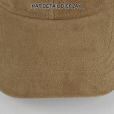 Fashion Suede Baseball Caps For Men Women Autumn Winter Solid Retro Snapback Hip Hop Hat Unisex Street Adjustable Sun Visor Caps