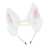 Y5GC Bendable Cats Ear Hairband Plush Animal Ear Hairband For Anime Enthusiasts Roleplay and Halloween Party DressingUp Props