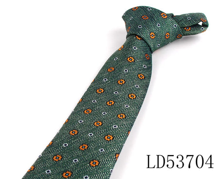 New Green Pattern Ties Casual Skinny Necktie For Party Boys Girls Neck Tie Wedding Necktie For Groom Neck Wear For Men Gravata