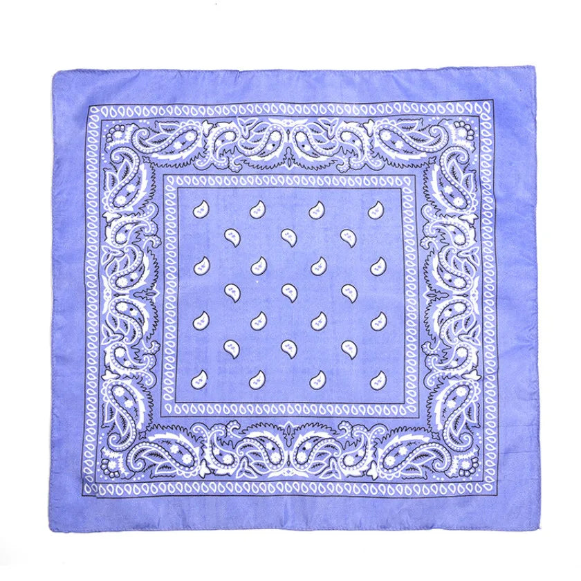 Fashion Hip Hop Bandana Kerchief Unisex Black Hair Band Neck Scarf Headwear Wrist Wraps Head Square Scarves Print Handkerchief