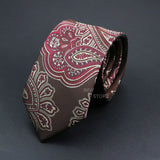 New Design Wedding Men Tie Grey Brown Green Paisley Flower Neckties Men Business Dropshipping Groom Collar Accessories Gift