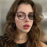 1 pair of new color-changing anti-blue light glasses, fashionable and personalized women's glasses, effectively block blue light