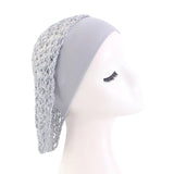 Women Stretchy Wide Band Crochet Hair Snood Mesh  Net Wig Cap Head Cover Care Nightcap Pocket Wrap Dreadlock Headwear
