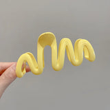 New Colorful Jelly Wave Hair Claw Hairpin Women Girls Fashion Design Korean Sweet Simple Irregular Hair Clip Headwear Wholesale