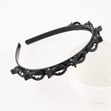 New Double Band Headbands for Women Hairstyle Fashion Non-Slip Hair Bands with Clips Bezel Hair Hoop Hair Headwear