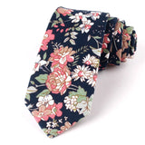 Print Skinny Neck Ties  For Men Women Slim Cotton Tie For Boys Girls Suits Ties For Wedding Party Men's Necktie Gifts Gravatas