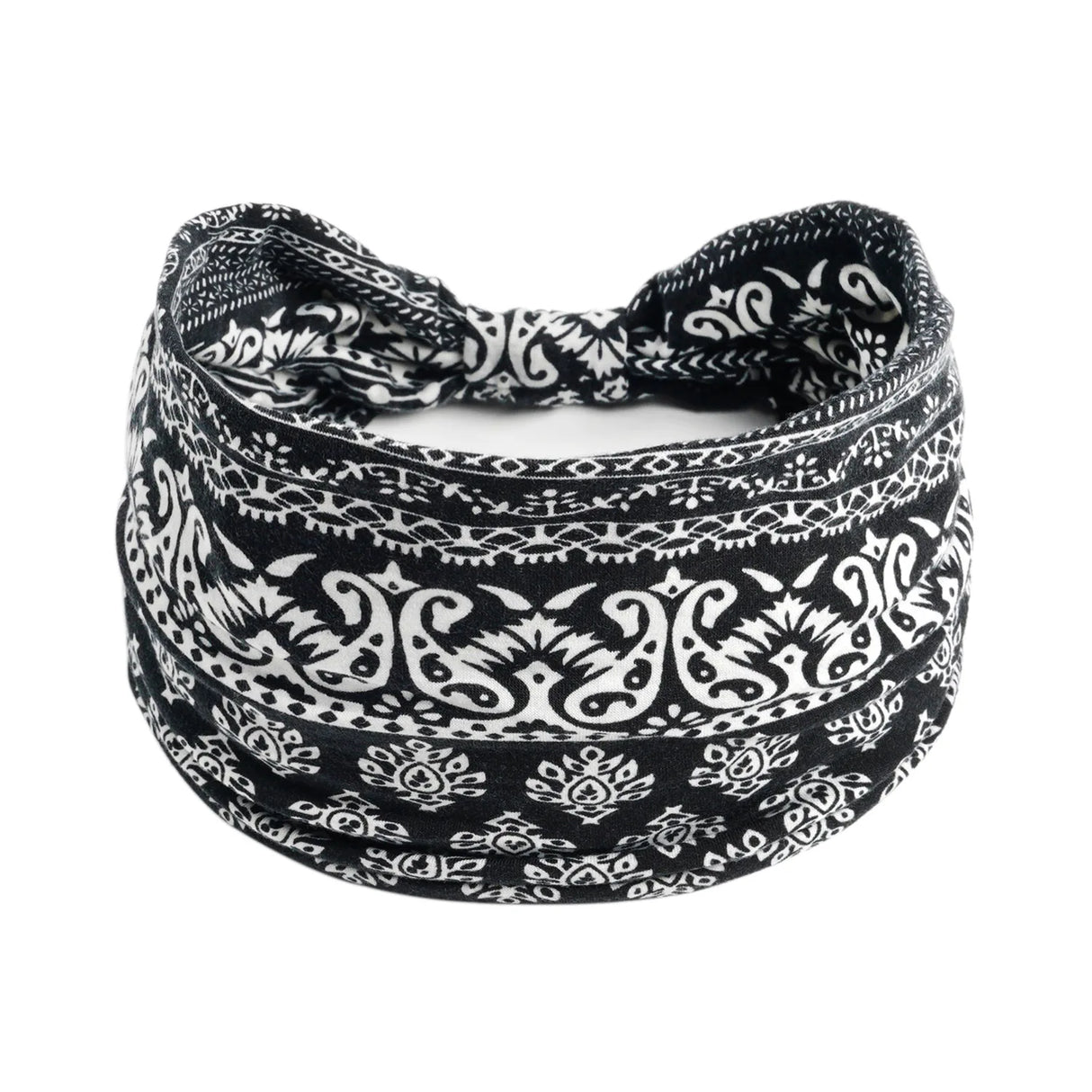 Boho Headbands For Women Fashion Stretch Wide Hair Bands Knoted Turban Yoga Sweatband Elastic Head Bands Stylish Wrap Headbands