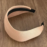 Women Very Wide Ribbed Knit Hairbands Tooth Headbands Non-slip For Washing Sports Simple Solid Color High Crown Headwrap 7cm
