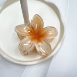 2024 Bohemian Beach Vacation Frangipani Egg Flower Hair Clips Lily Flower Hawaii Beach Hair Claw for Women Girl Hair Accessories