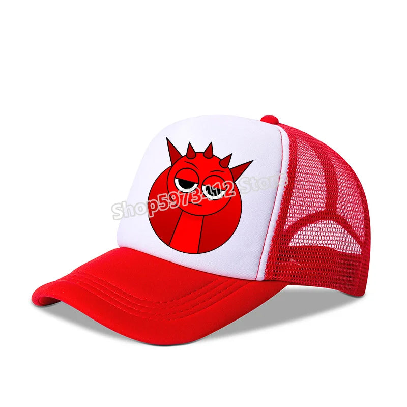 Sprunki Kids Baseball Caps Boys Casuals Hat Game Incredibox Children Sports Sun Hat Adjustable Peaked Cap Bonnet Birthday Gifts
