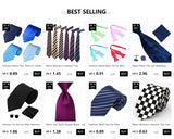 Fashion Men's Tie Business Wedding Gifts Accessories Mens Silk Tie Solid Neck Ties Man Black Blue Red White Necktie for Men