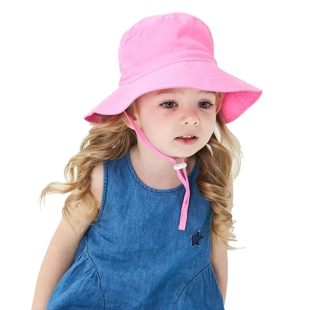 Summer Baby Sun Hat Baby Sun Hat for Girls and Boys Outdoor Neck Ear Cover Anti UV Kids Beach Caps Bucket Cap 0-8 Years