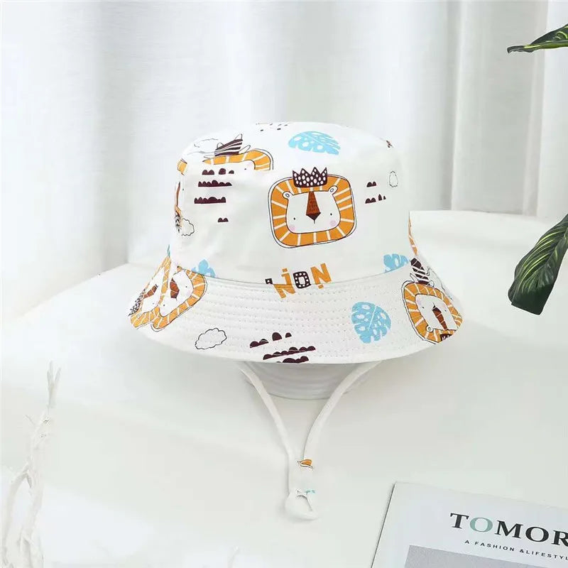 Summer Panama Baby Girls Hat Autumn Cartoon Boys Fisherman Hat Baby Sun Hat Outdoor UV Bucket Hat for Kids Toddler Bonnets