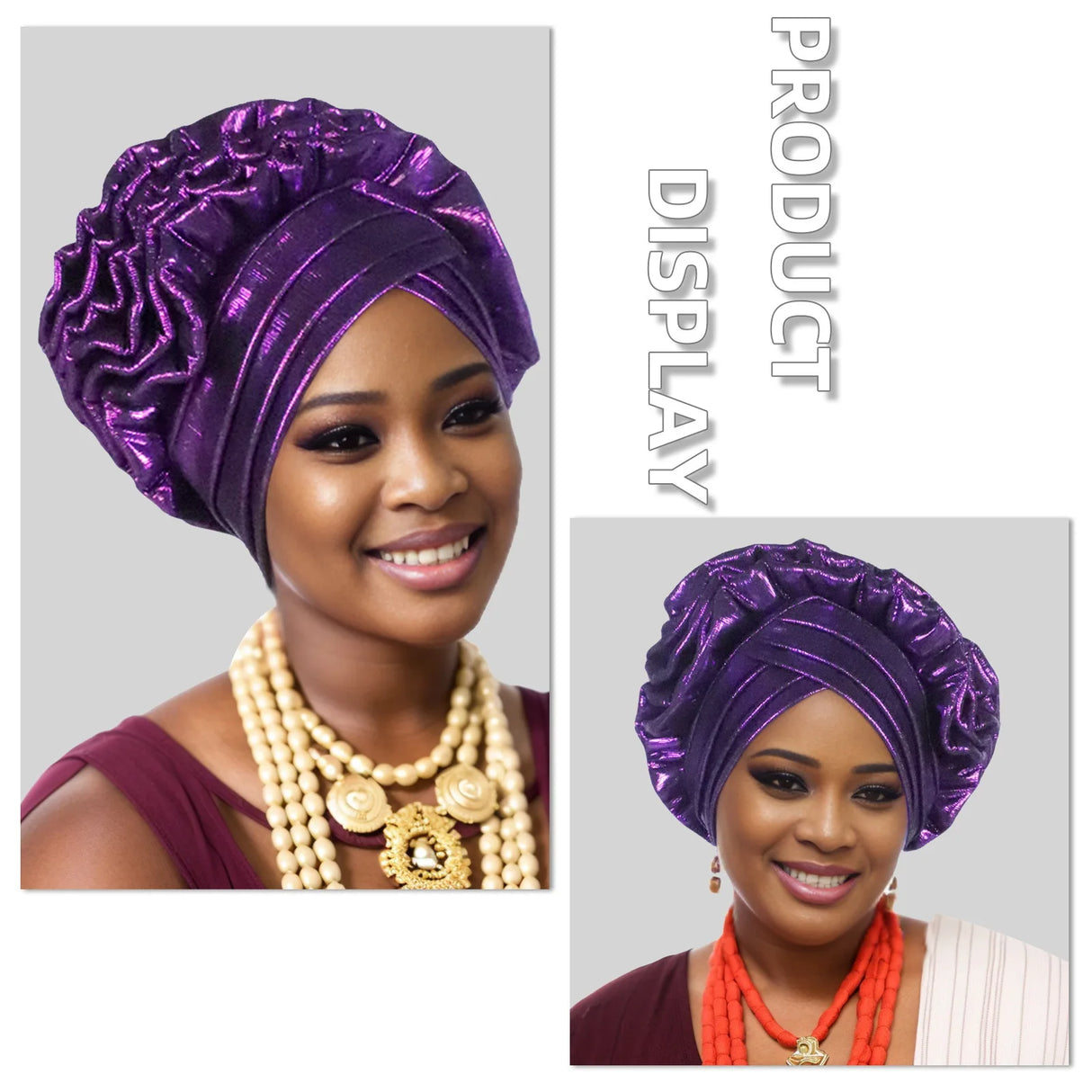Fashion Women Elastic Ruffle African Turban Cap Lady Head Wraps Nigeria Wedding Auto Gele Headtie Party Headgear Headwear Hat